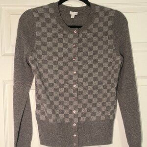 NWT Halogen Grey Cashmere Cardigan Sweater Womens Small